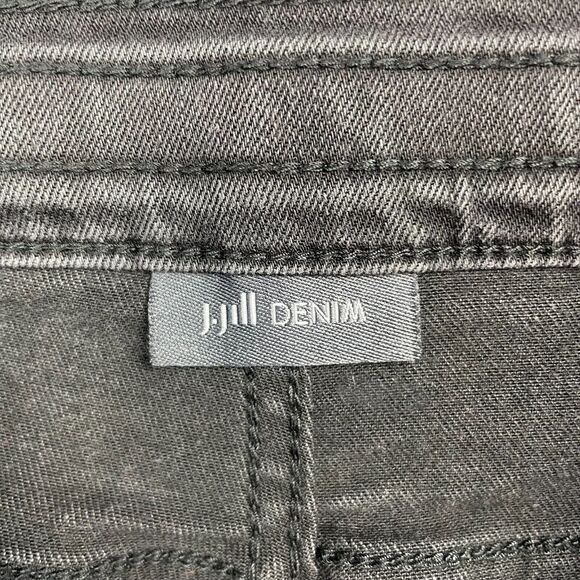 J. Jill 5 Pocket Leggings Jeans‎ Size 12 Gray Faded Black Stretch Denim Mid Rise - Picture 12 of 16